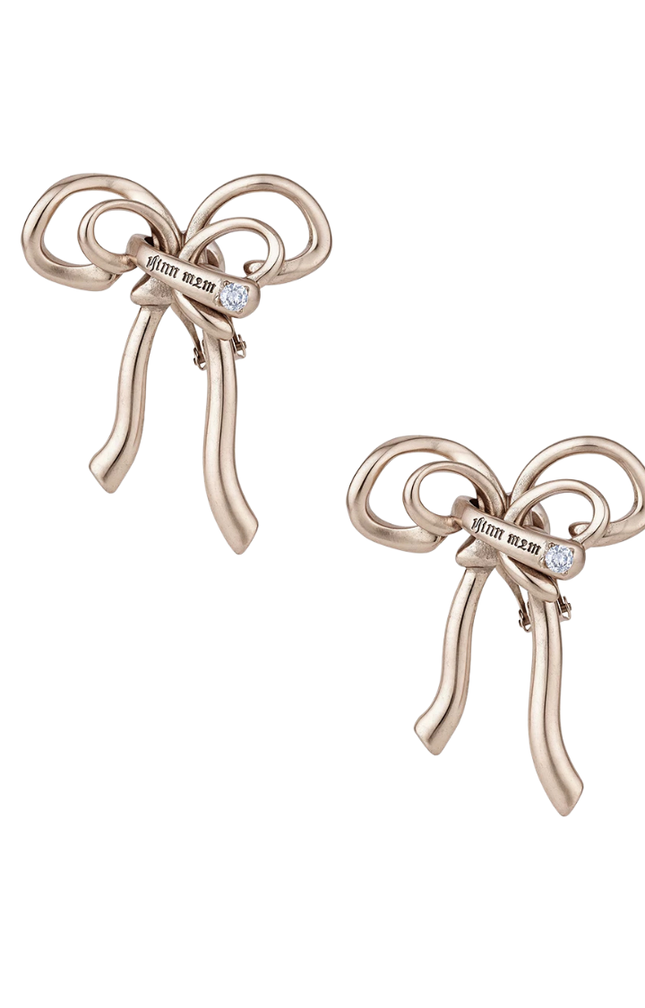GILDED SILENCE BOW EARRINGS