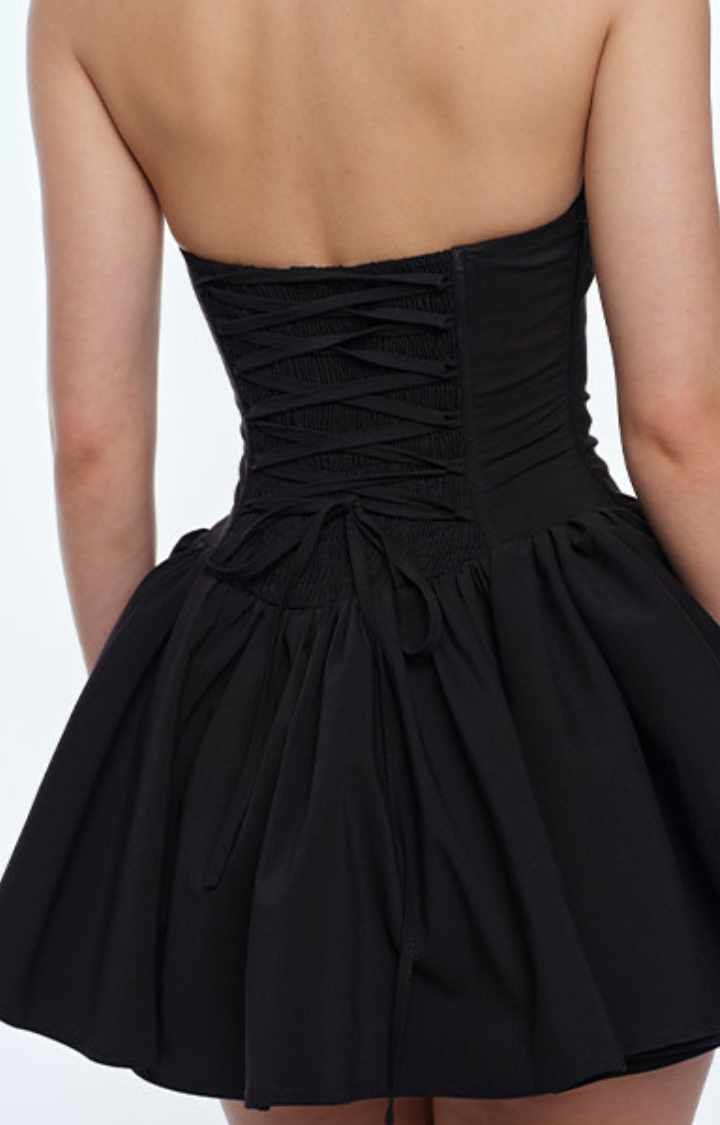 HALO BITE HALTER MINI DRESS