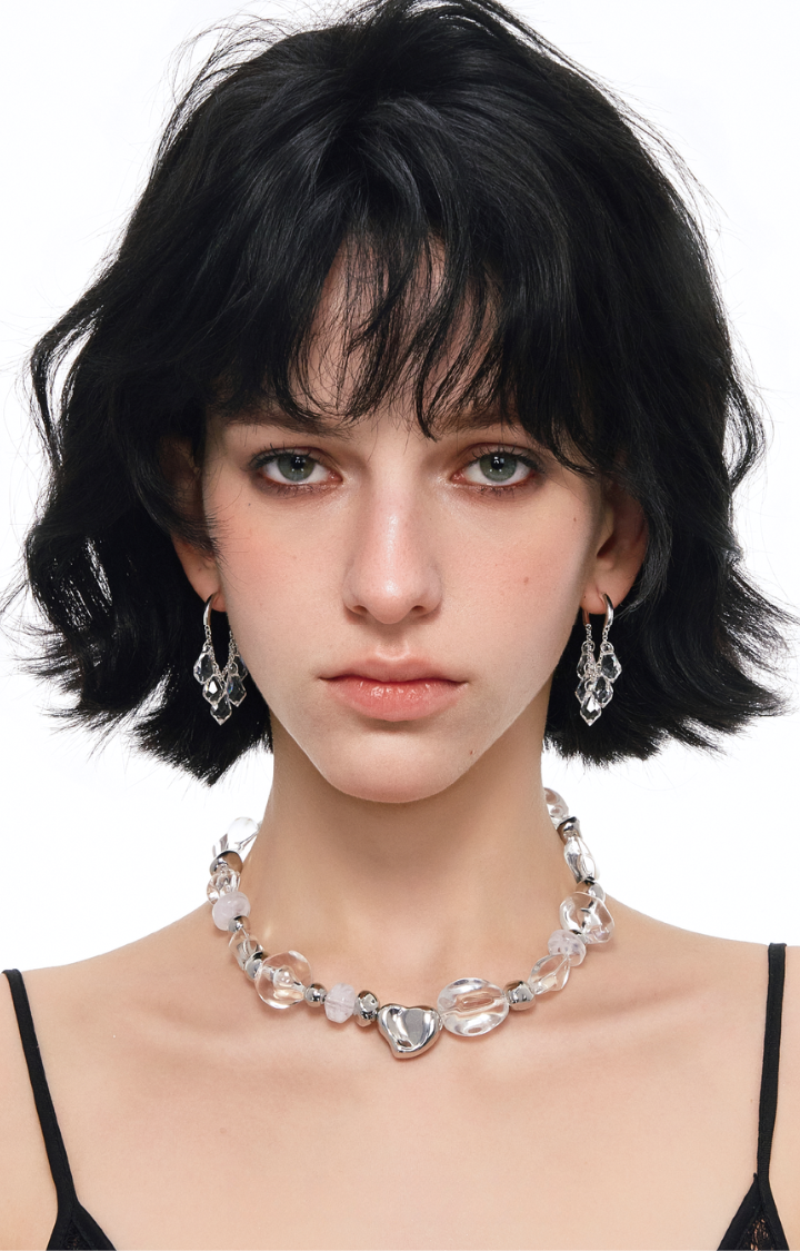 CLAVICLE STATIC CRYSTAL NECKLACE
