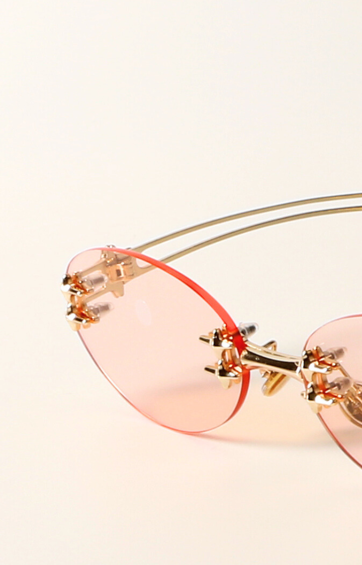 STARWIRE RIMLESS OVAL SUNGLASSES - SUNPOP CORAL