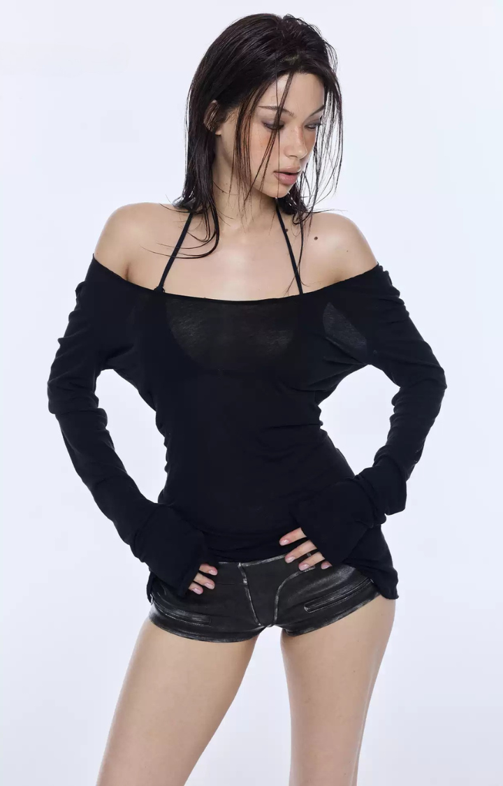 SILENT DAMAGE OFF-SHOULDER TOP