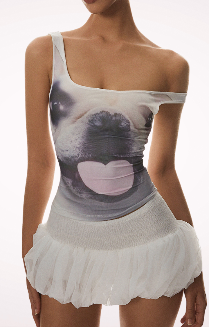 WHITE DREAM LAYERED MINI SKIRT
