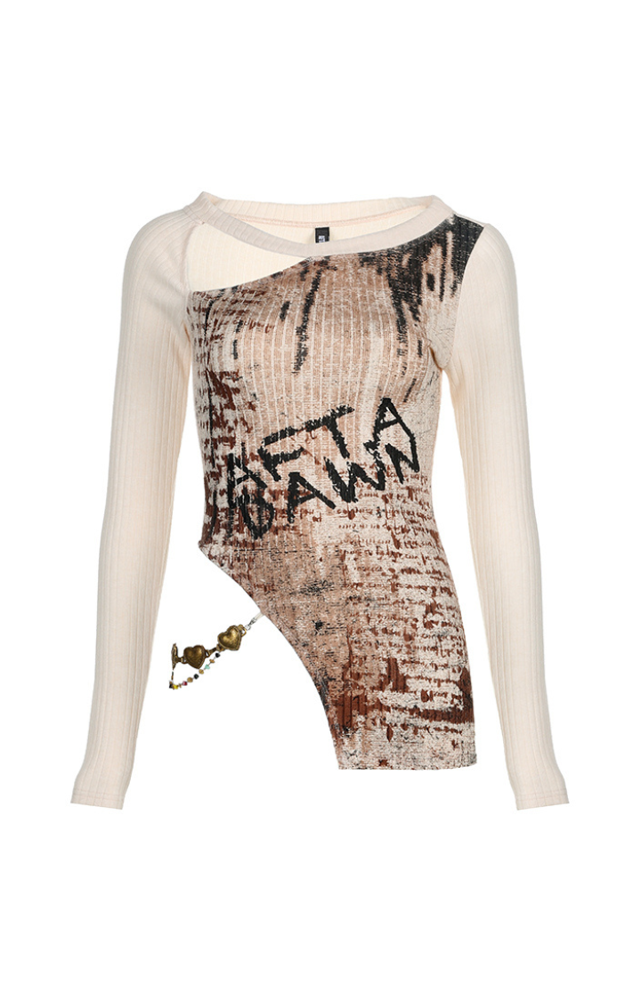 AFTER DAWN CUTOUT KNIT TOP