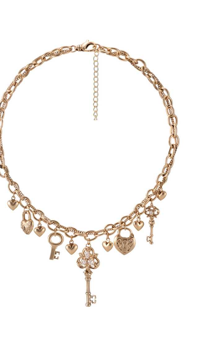 MIDNIGHT KEY CHARM NECKLACE