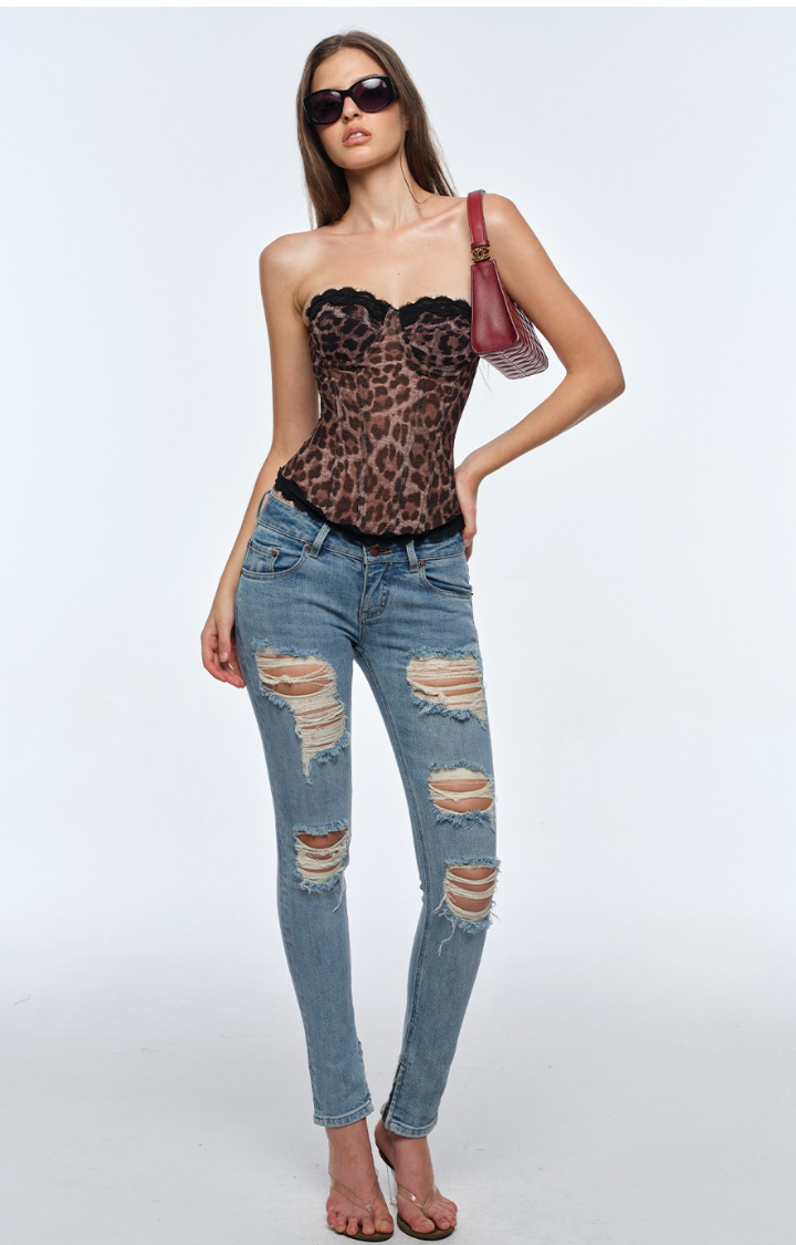 RIPPED ALIBI LOW-RISE JEANS