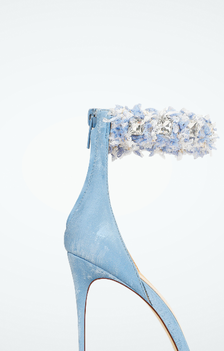 PETAL GRENADE HEELS - ICE BLUE