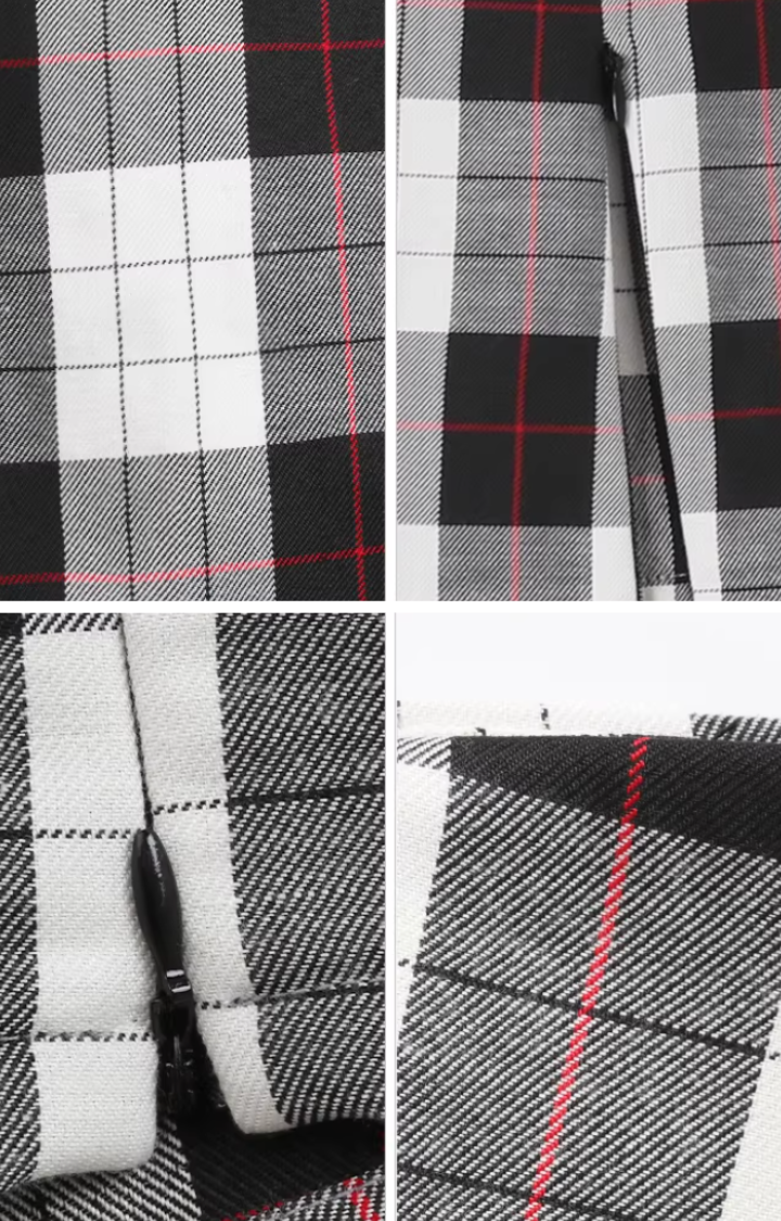 NO SIGNAL PLAID MICRO SKIRT