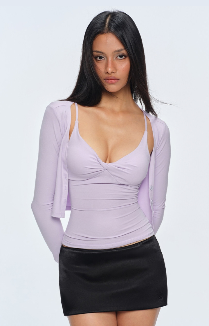 QUIET OBSESSION TOP IN VIOLET HUSH
