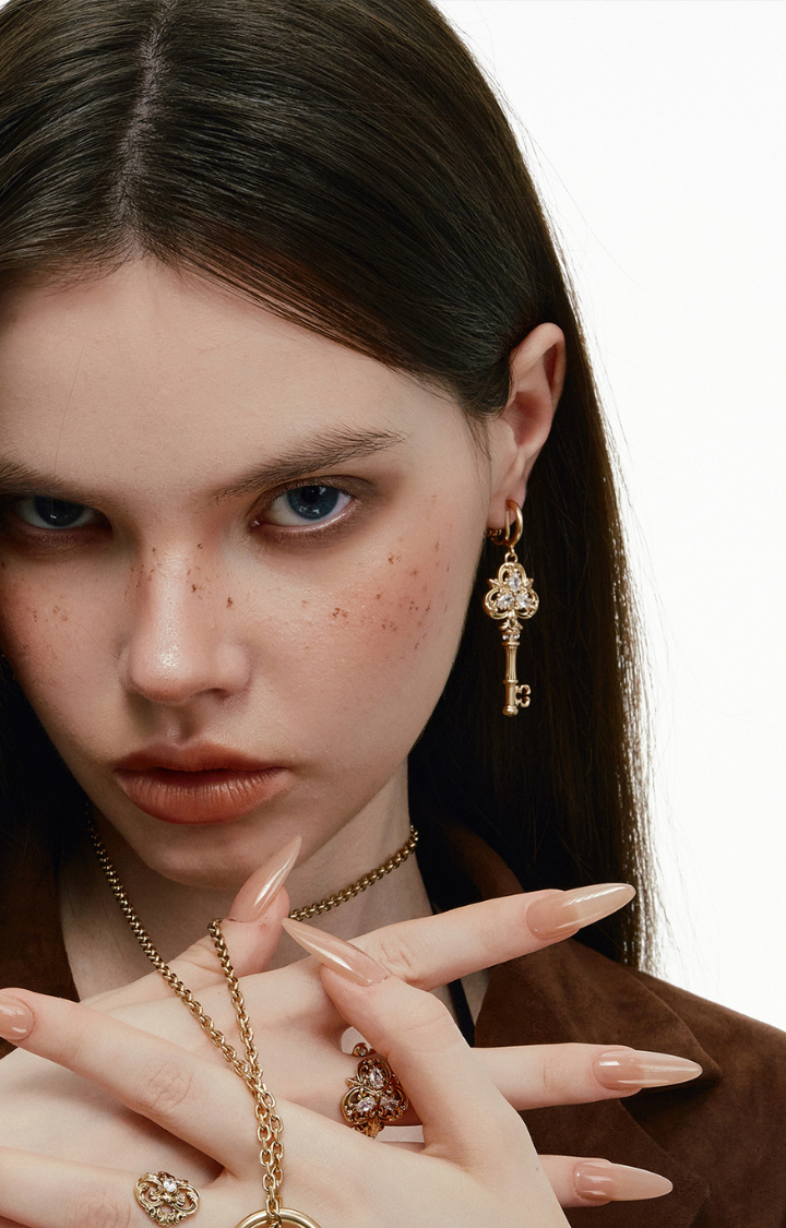 MIDNIGHT KEY DROP EARRINGS