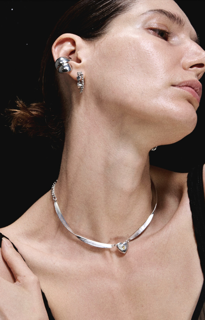 STILL HEART CHOKER-LENGTH NECKLACE