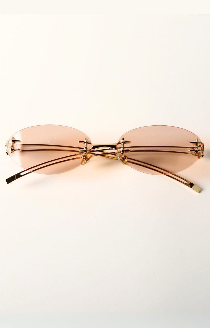STARWIRE RIMLESS OVAL SUNGLASSES - SUNPOP CORAL