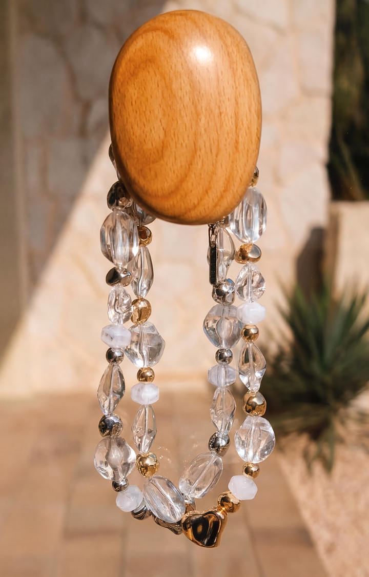CLAVICLE STATIC CRYSTAL NECKLACE