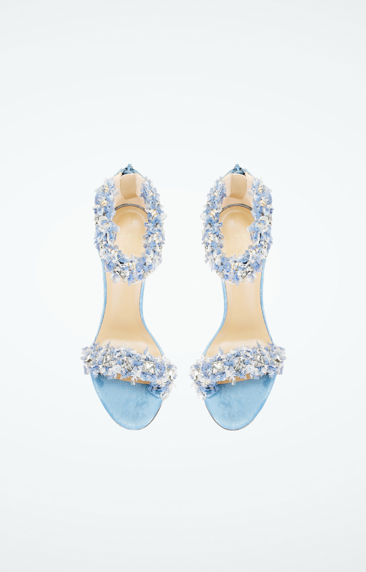 PETAL GRENADE HEELS - ICE BLUE