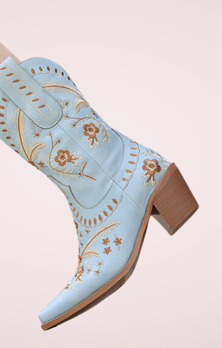 SADDLE BLOOM BOOTS - SKY RODEO
