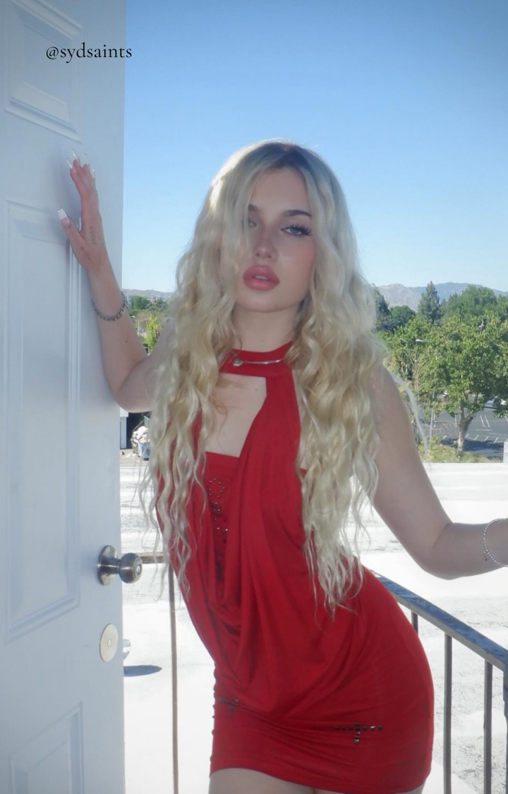 CROSSFIRE HALTER MINI DRESS IN  RED FLAME