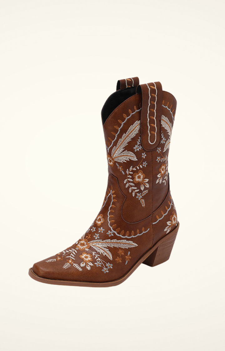 SADDLE BLOOM BOOTS - CINNAMON DUST