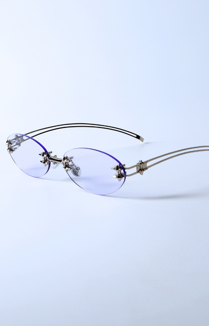 STARWIRE RIMLESS OVAL SUNGLASSES - MOONBEAM LILAC