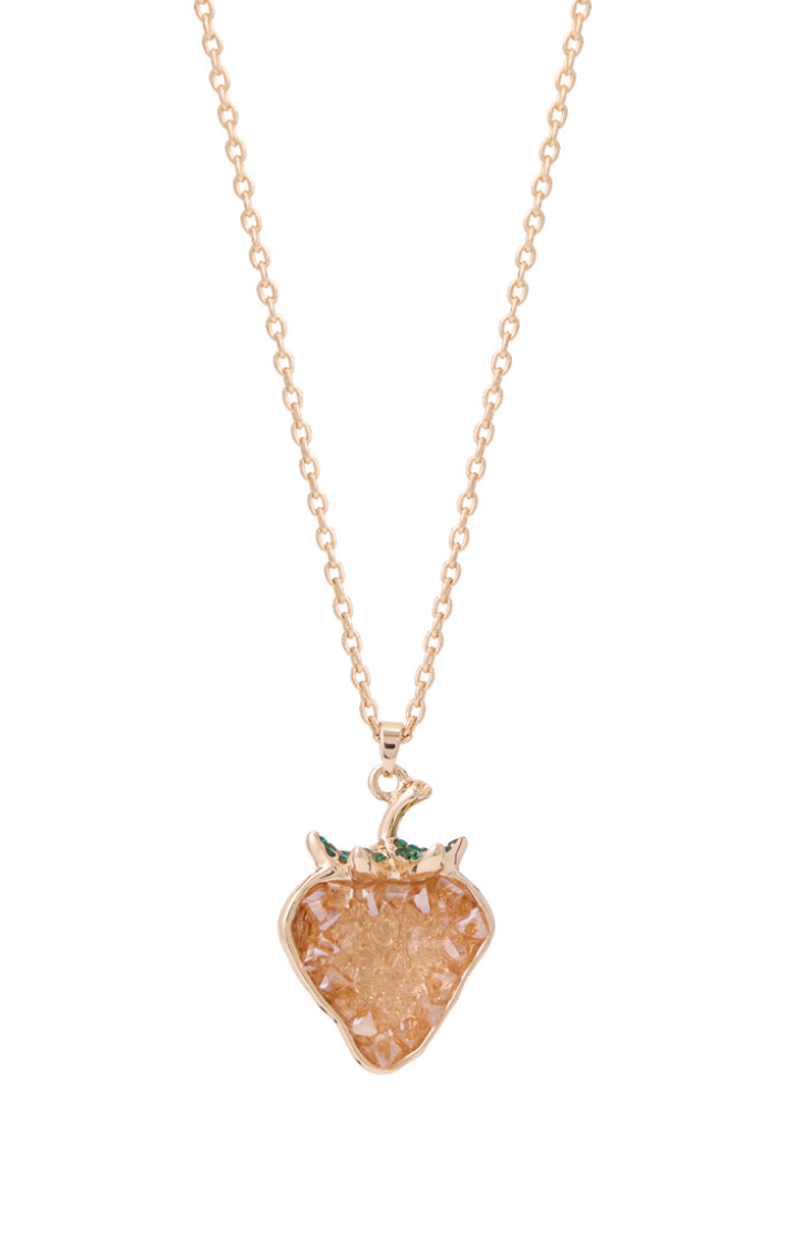 FROSTED STRAWBITES NECKLACE - PEACH BURN