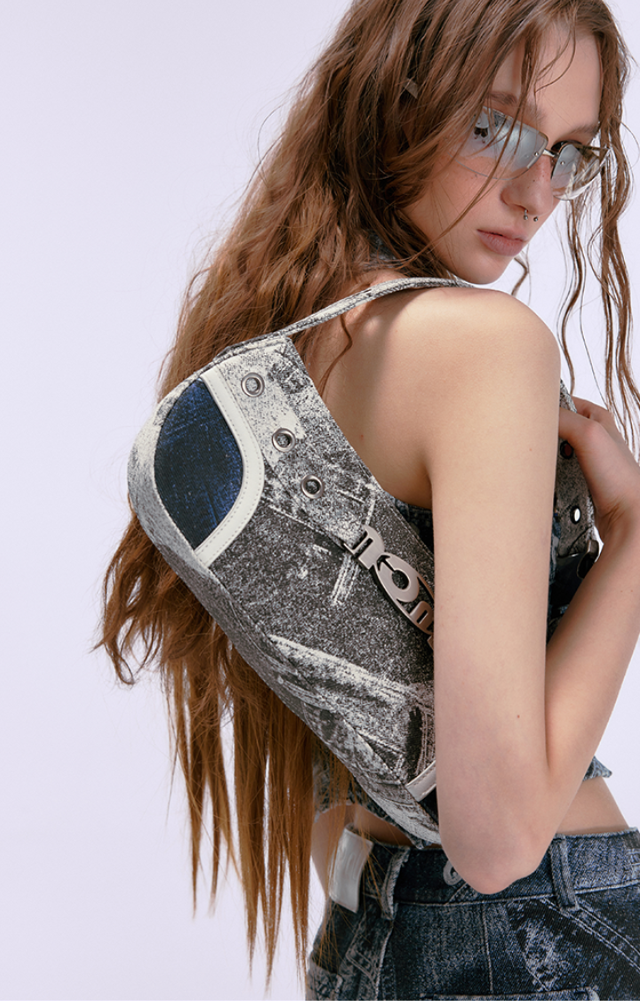 L.A. RIOT DENIM UNDERARM BAG