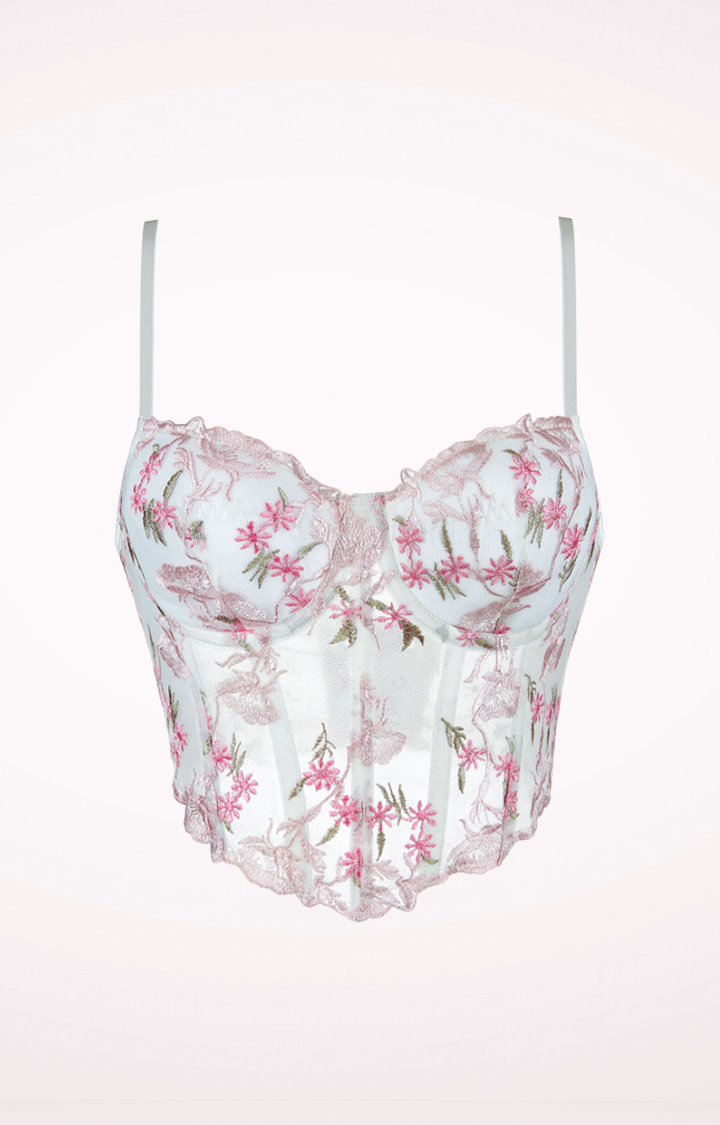 FAIRY BLOOM MESH CORSET TOP