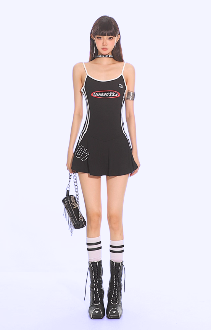 MOODYGIRL RACER MINI DRESS