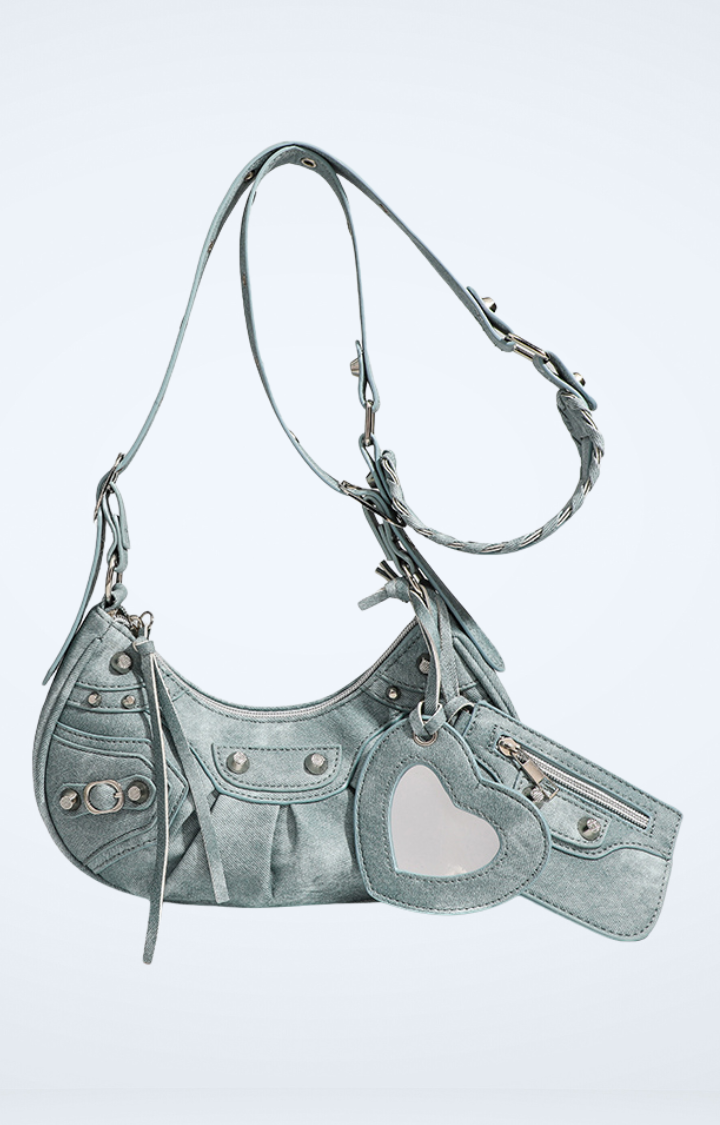 HEARTCORE BIKER SHOULDER BAG – BLUE CRUSH
