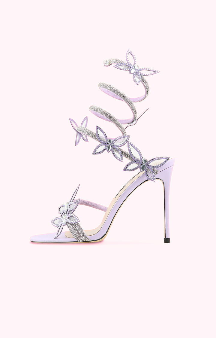 CELESTIAL BIND LAMBSKIN STILETTO SANDALS – VEIL PURPLE