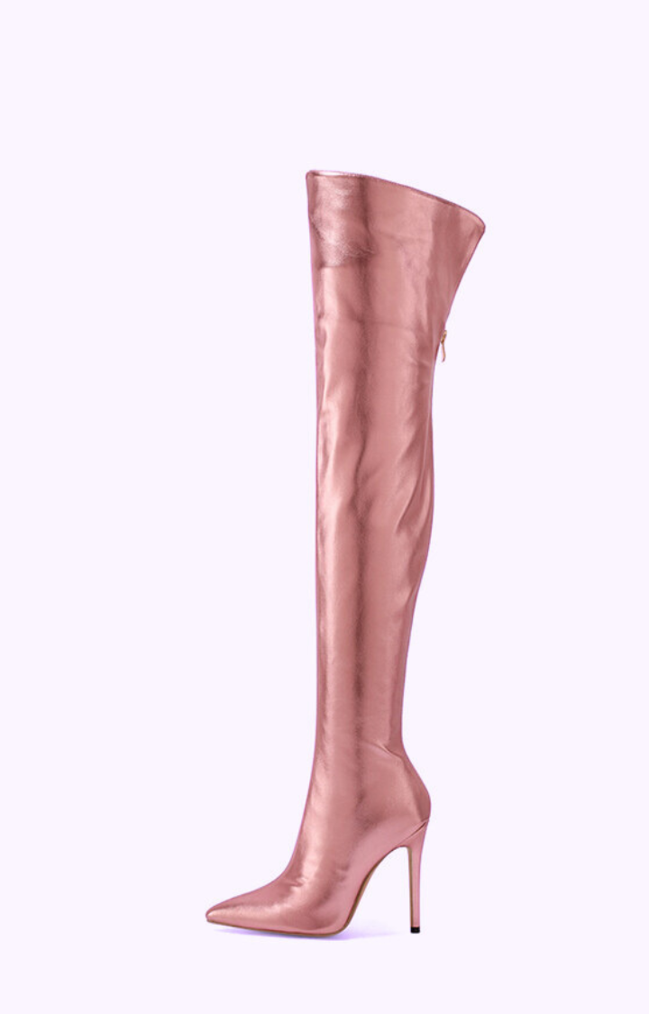 STARLUST OVER-THE-KNEE BOOTS IN BLUSH NOVA
