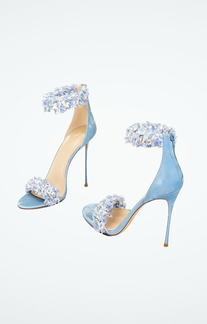 PETAL GRENADE HEELS - ICE BLUE