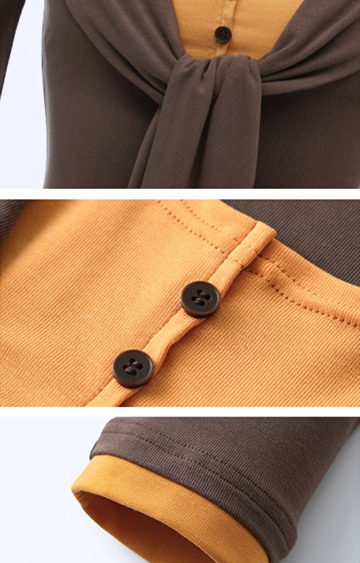 VELVET GRUDGE WRAP TOP IN COCOA VENOM
