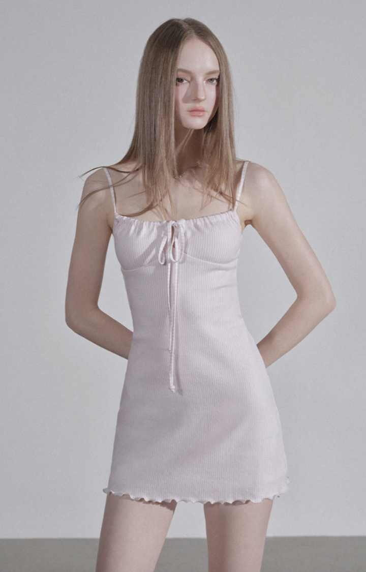 SOFT DAMAGE MINI DRESS