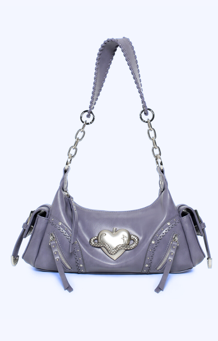 SERPENT HEART APPLE SHOULDER BAG IN AMETHYST CHARM