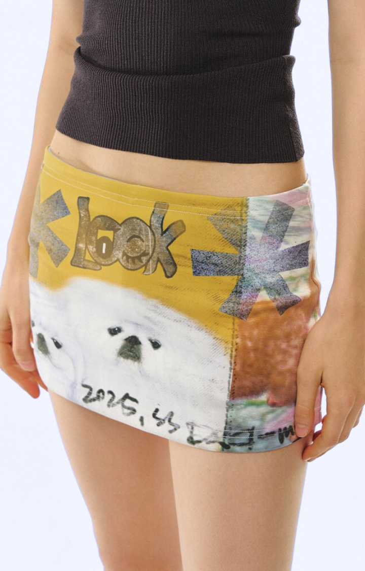 GRAFFITI CHAOS MINI SKIRT