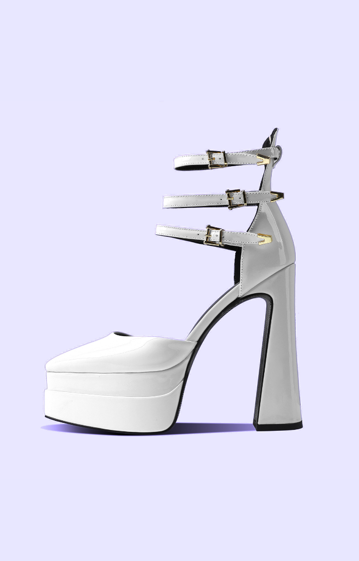 RIOT PATENT TRIPLE-STRAP PLATFORMS - PURE VICE