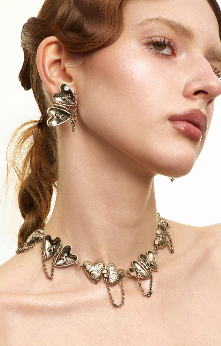 OPEN SAINT LOCKET CHOKER