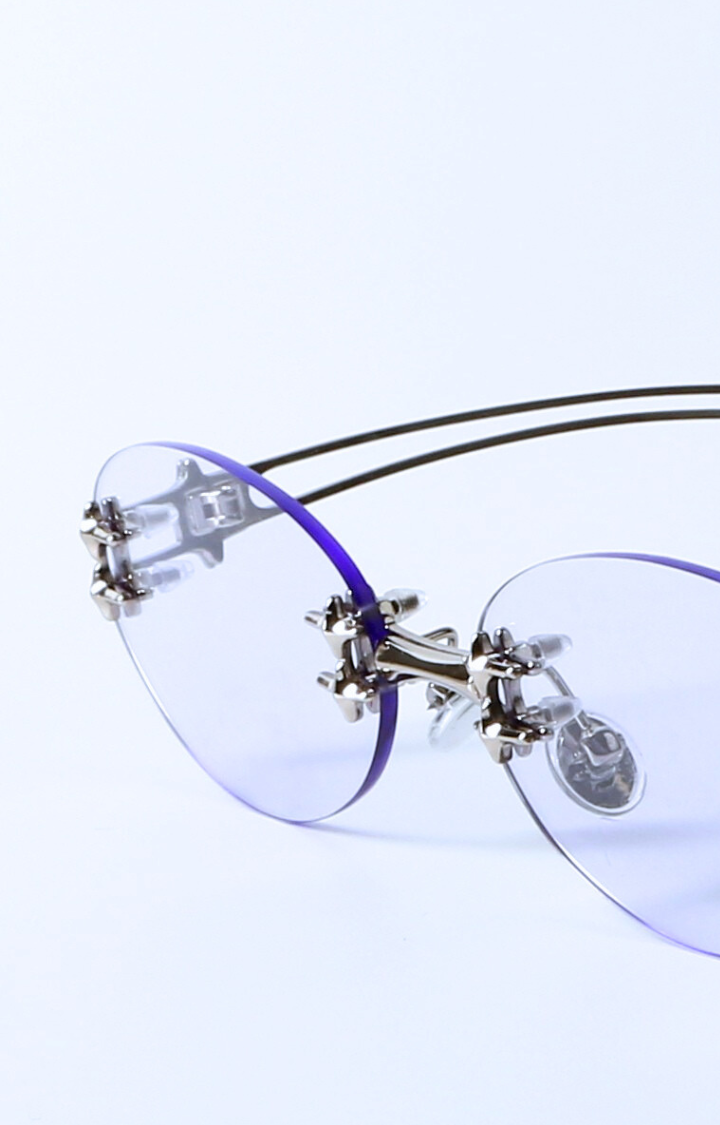 STARWIRE RIMLESS OVAL SUNGLASSES - MOONBEAM LILAC