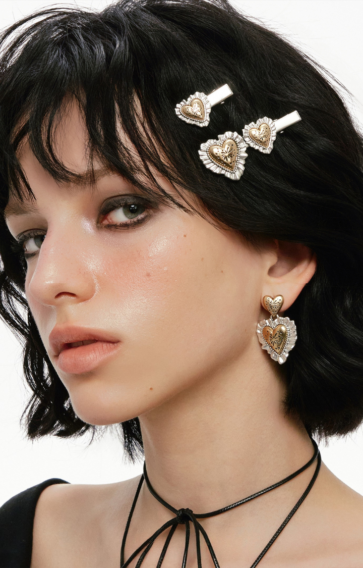 FIREWORK HEART HAIR CLIPS