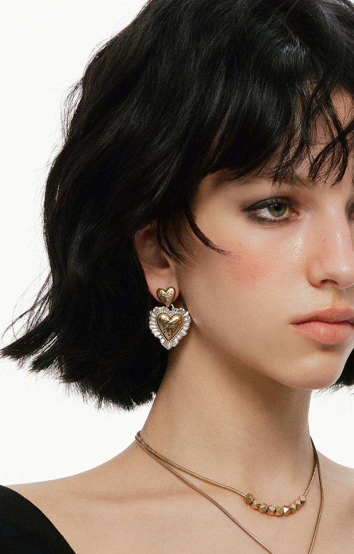 FIREWORK HEART DROP EARRINGS