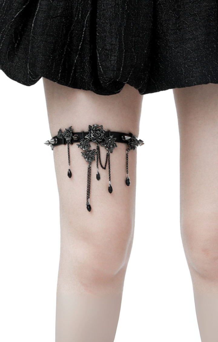 GOTHIC ROSE CHAIN HARNESS - THIGH & CALF FIT