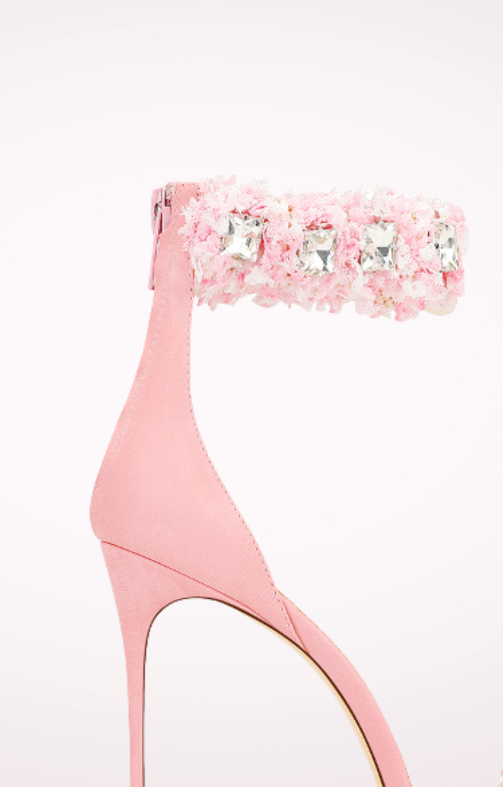 PETAL GRENADE HEELS - SUGAR PINK