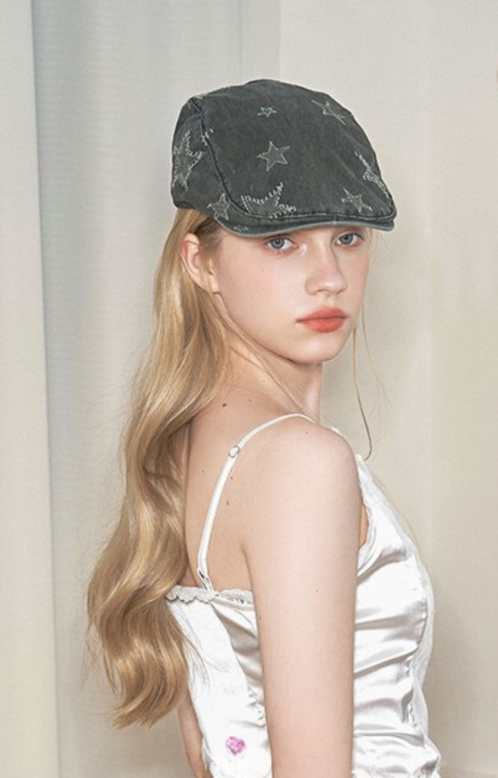 THE STARDUST STITCH FLAT CAP