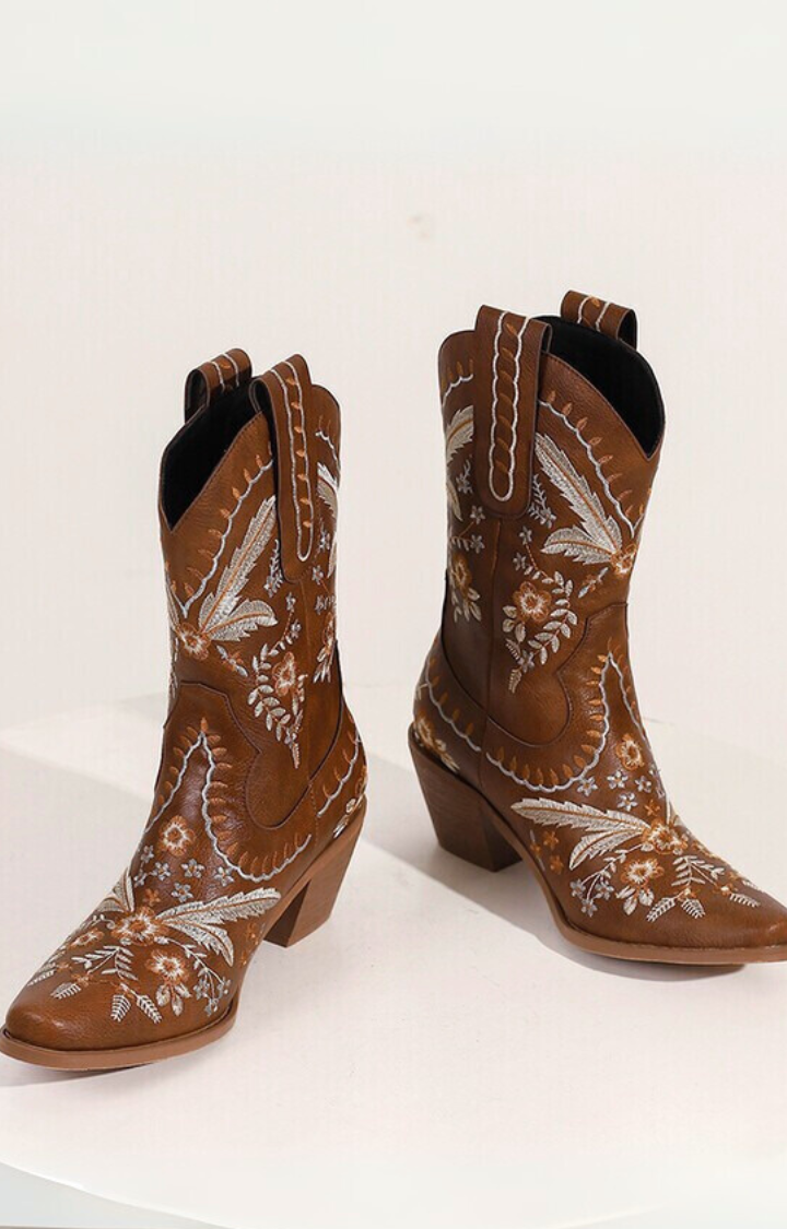SADDLE BLOOM BOOTS - CINNAMON DUST