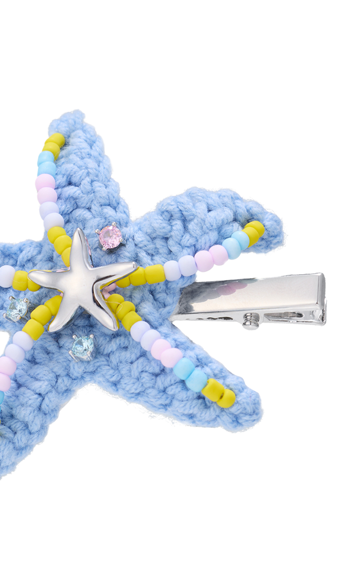 STARLIT SHELL HAIR CLIP - BLUE / MINT