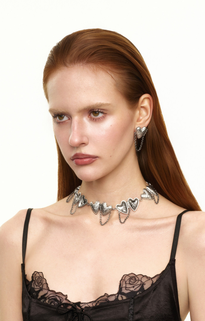 OPEN SAINT LOCKET CHOKER