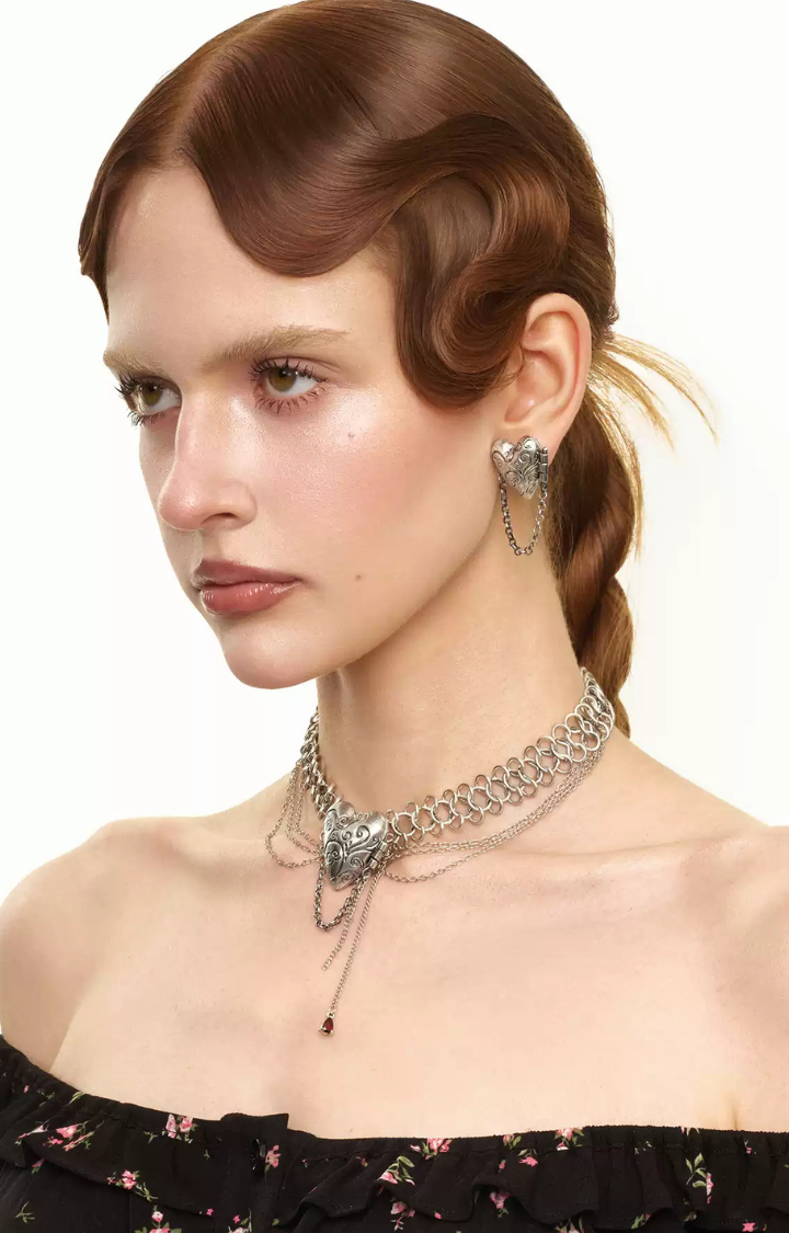 SAINTED LOCKET CHAIN CHOKER