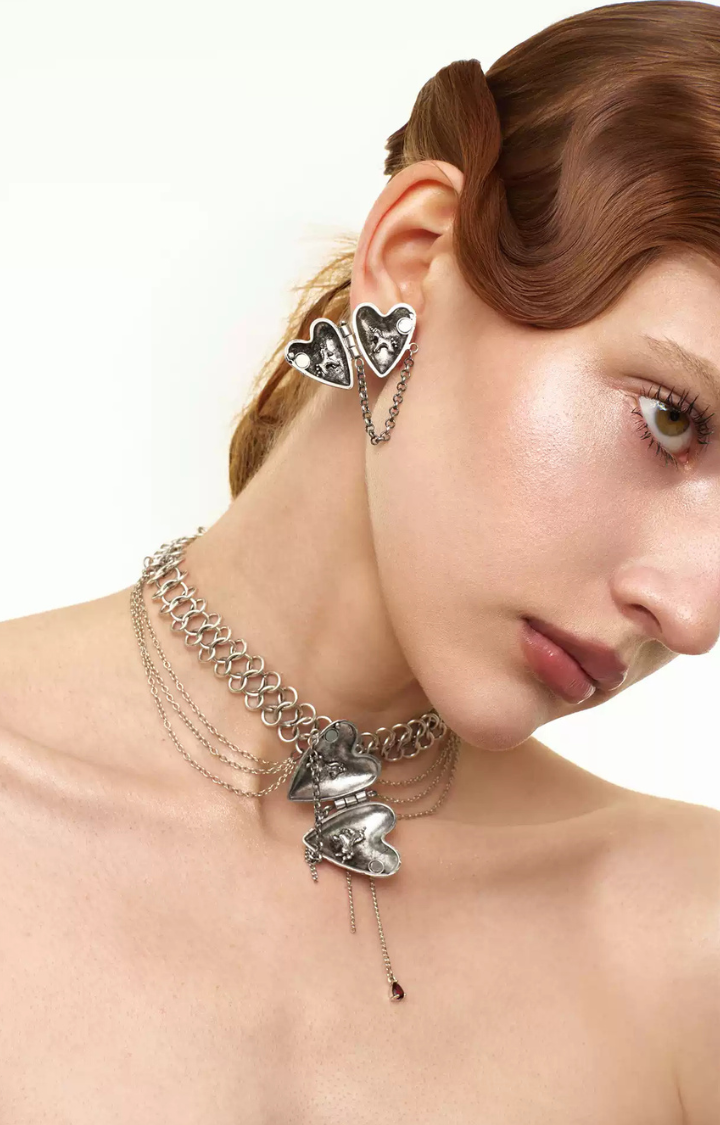 SAINTED LOCKET CHAIN CHOKER