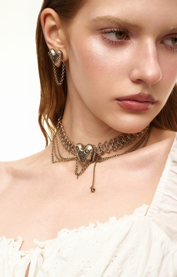 SAINTED LOCKET CHAIN CHOKER