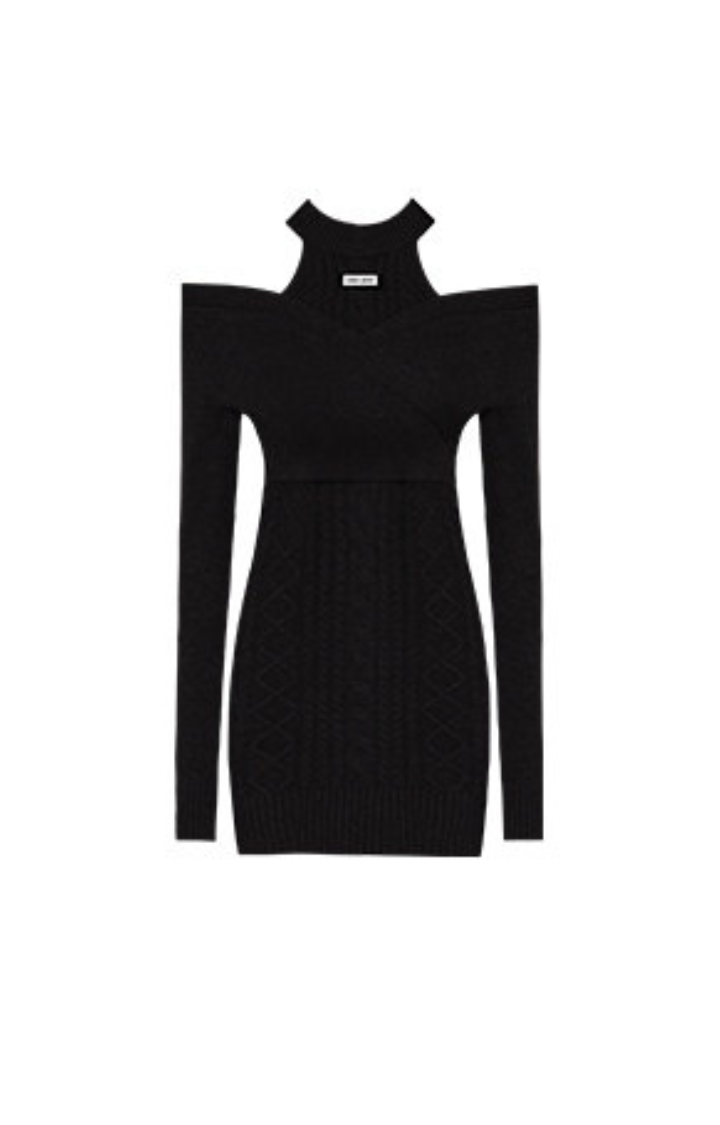 MIDNIGHT CROSSED INTENTIONS KNIT DRESS