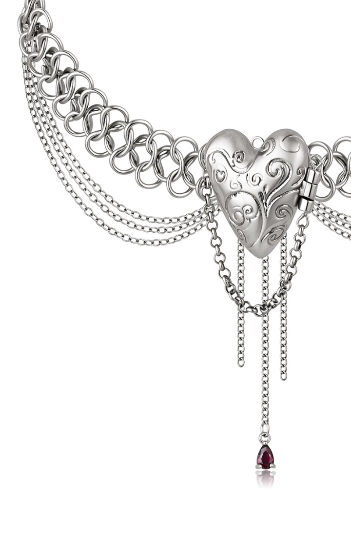 SAINTED LOCKET CHAIN CHOKER