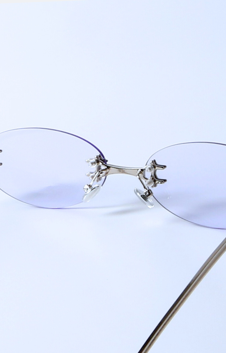 STARWIRE RIMLESS OVAL SUNGLASSES - MOONBEAM LILAC